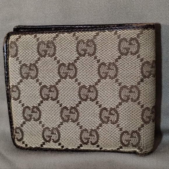 MEN'S BI-FOLD GUCCI MONOGRAM LOGO WALLET ~ AUTHENTIC - Picture 4 of 12